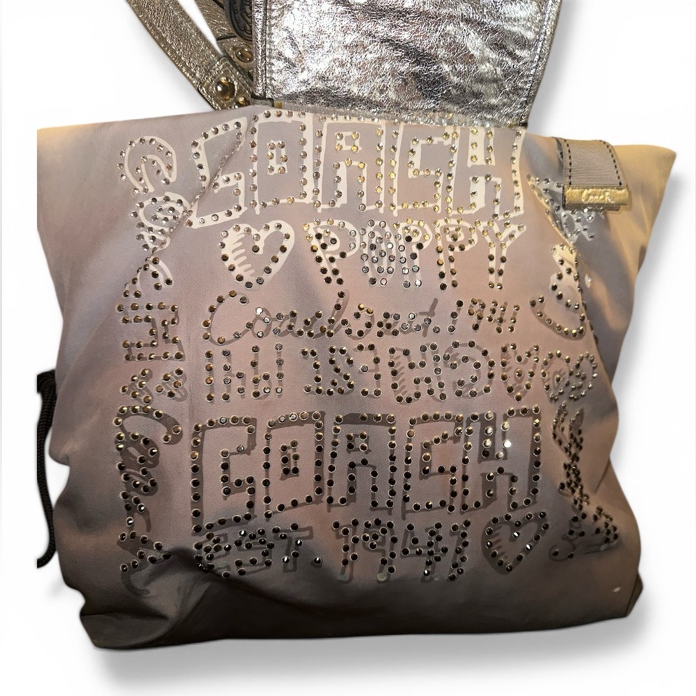 Coach Poppy Ombre Storypatch Spotlight Rhinestone Tote Bag - Picture 4 of 14